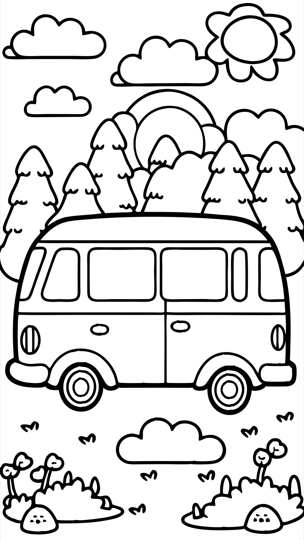 coloring pages bus